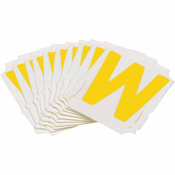 Brady Quik-Align 5060 Series Polyester 2 in Lbl Legend: W Yellow 10PK 5060P-W - main